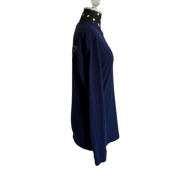 Vineyard Vines Mens T-Shirt XS Long Sleeve Heathered Vintage Whale Pocket Navy - Picture 6 of 8